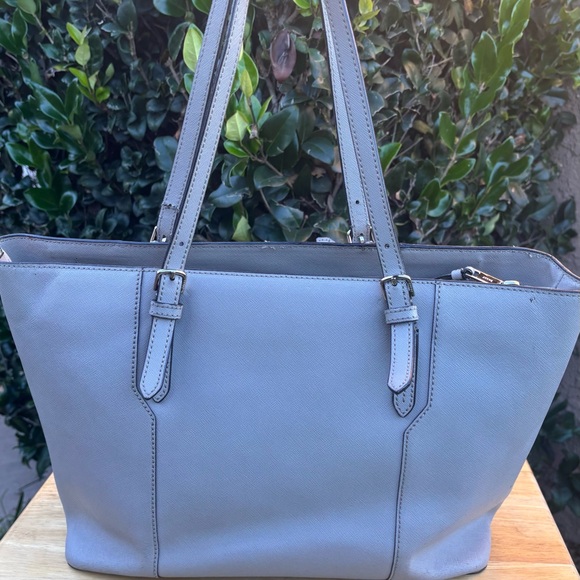 Project Bag! Bally Supra Light Gray Leather and Suede Tote - Picture 2 of 16